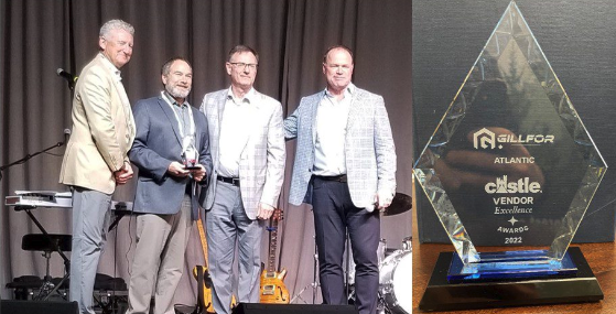 Gillfor remporte le prix du vendeur de l'année du Canada atlantique lors de la remise des prix Castle!
